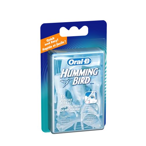 Oral-B On The Go, Hummingbird Flosser Refill, 15-each Packages (Pack of 24)