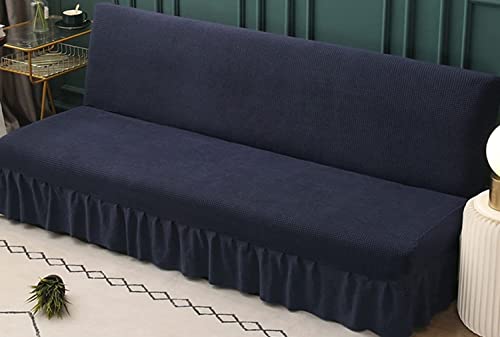 XTHY con Fald Sin Brazos Funda De Sofa Futón Couch 2 Plazas Ajustables Elastica Protector para Sofa Gatos Perros Cama Cubre Sofa Verano Fundas Sofas Cama Sin Brazos Fundas para Sofa Cover