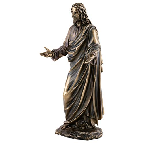 Estatua de Jesús en bronce fundido 11.5 pulgadas miniatura 2