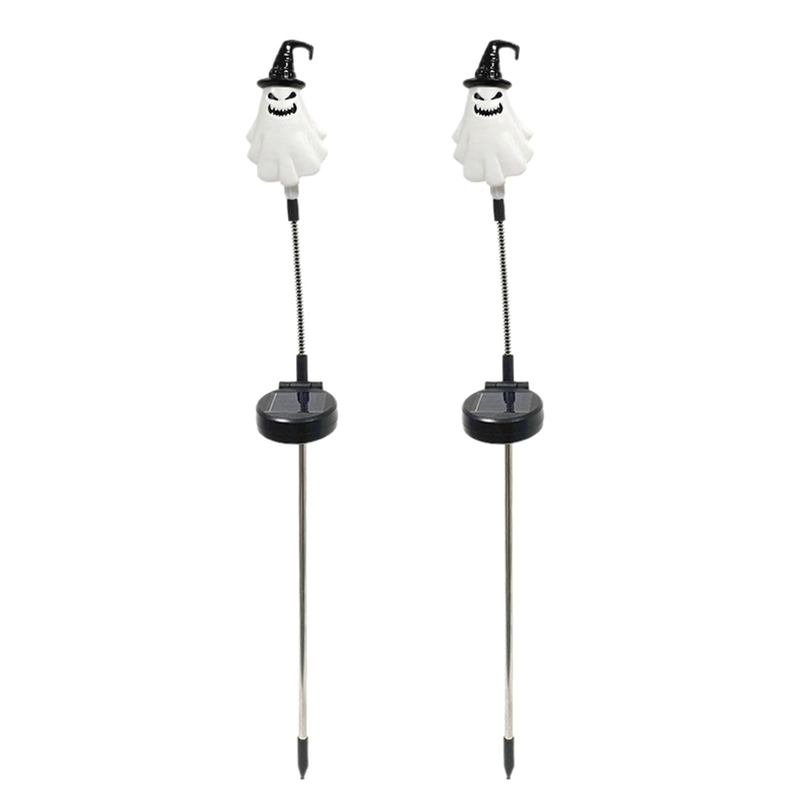 Tsophreniq Solar Operated Swinging Pumpkins Specters Light Halloween Yard Decoration with Stainless Steel Base for Outdoor Use Solar Halloween Yard Decoration with Motion