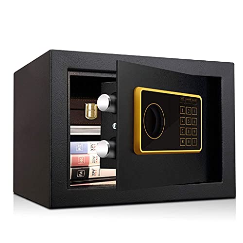 Coffre-fort de sécurité électronique RLKHXBS noir avec clé et code 1-10 chiffres 35cm