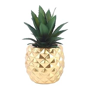 Yajun Tuinhars Planter Sappige Bloempotten Ambachten Thuis Bureau Decoratie Ananas Vormde Groene Planten Bonsai Geel 17…