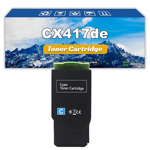 Toner compatible Lexmark CX417de cyan 71B3HK0 71B3HM0 71B3HY0