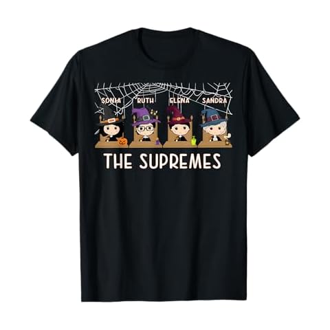 THE SUPREMES Halloween Cute Woman Supreme Court Justices RBG T-Shirt Cover