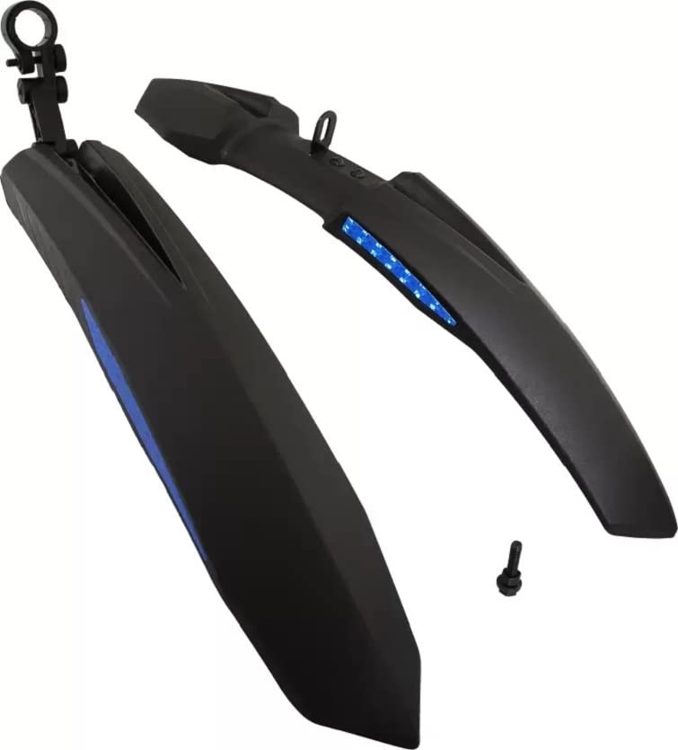 COZYCOOL Bicycle Front & Rear Mudguard with Reflective Tapes (Black Blue) (B0B9Y2X851) Amazon Price History, Amazon Price Tracker