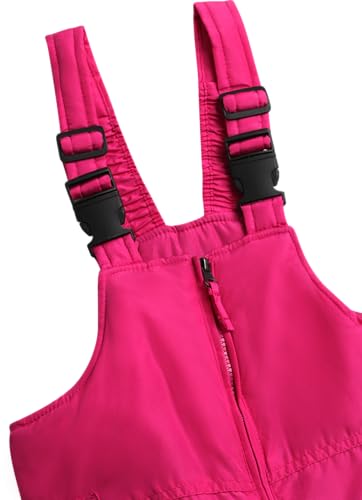 Cherokee Kids Snow Bib - Waterproof Insulated Winter Bib Overalls for Girls and Boys with Adjustable Waistband (Sizes: 2T-18), Size 4T, Berry