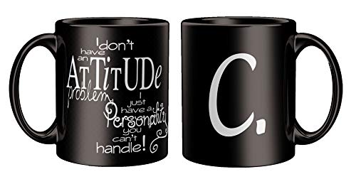 Image of Attitude Quotes with Alphabet C Printed Black Coffee /Tea Mug for Birthday Gifts | Friends | Bestfriend | Sister | Brother | Gifting Mug | Loved Ones