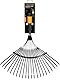 Fiskars Fächerbesen, Werkzeugkopf, Mit 20 Zinken, Breite: 56 cm, Stahl-Zinken, Schwarz/Orange, QuikFit, 1000644