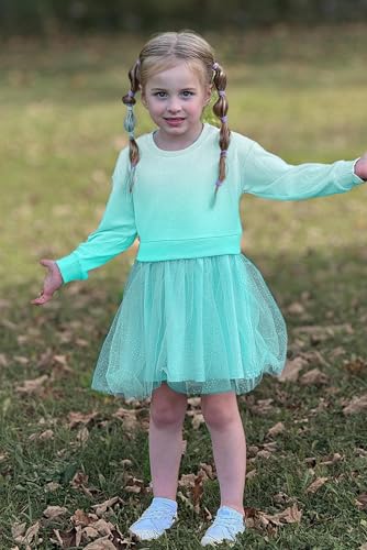 Image of Arshiner Toddler Girl Clothes Long Sleeve Pullover Sweatshirt and Tutu Skirt 2 Piece Outfits Kids Clothing Set Party Dress