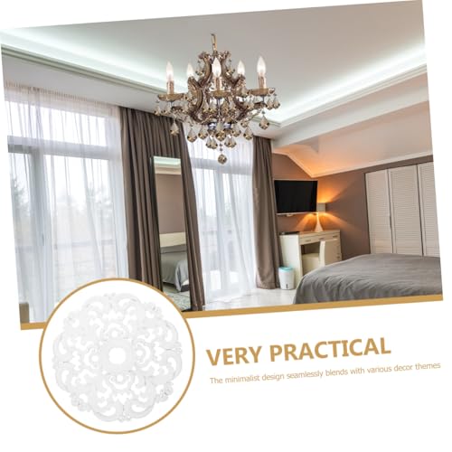 Florón de techo decorativo para ocultar imperfecciones y grietas de lámparas 8