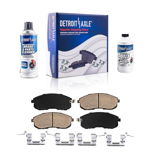 Image of Detroit Axle - Front Brake Kit for 07-13 Nissan Altima Replacement | Drilled and Slotted Brake Rotors 2007 2008 2009 2010 2011 2012 2013 Ceramic Brake Pads: 11.65 inch inch Rotors