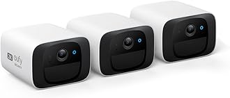eufy Security SoloCam C210, Camara vigilancia WiFi Exterior, Camara de vigilancia Exterior, resolución 2K, IP67, nessun canone mensile, No se Requiere HomeBase. 3 Pack