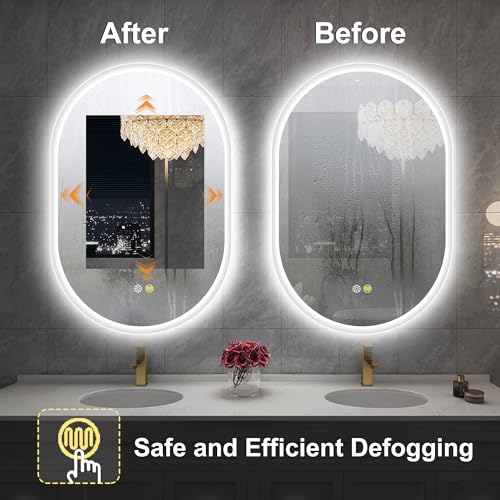 Smart Mirror with Lights and Bluetooth