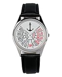 3 ATM Water Resisitant Seemann Seefahrer Schiffer Geschenk Artikel Idee Fan Uhr B-1164