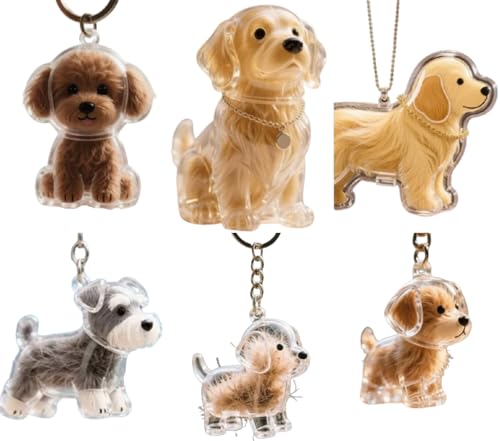 Porte-clés ramassage poils chat et chien, accessoire de souvenir commémoratif pour deuil animalier