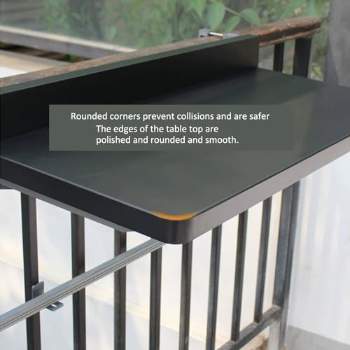 Table de balustrade rabattable pour aménagement de terrasse