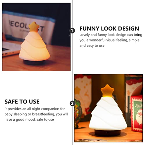POPETPOP 1 Set Silicone Lâmpada de Natal USB Carregamento de Natal Árvore de Natal Patted Lâmpada No