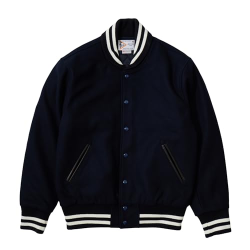 [felco] (�t�F���R) SHAWL COLLAR VARSITY JACKET w/QUILT LINING ALL MELTON �X�^�W���� �����Y (JP, �����T�C�Y, 40, �W��, NAVY)