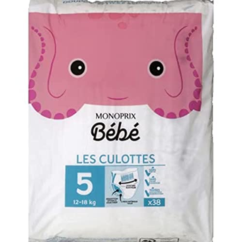 Monoprix bébé Les Culottes taille 5 : 12-18 kg, Lot de 38