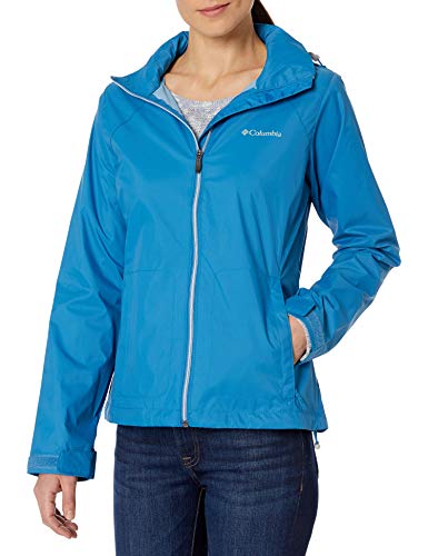 Columbia Women's Switchback III Adjustable Waterproof Rain Jacket, Dark Pool, Medium