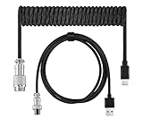 【Personnalisation et Esthétique】 : Disponible en plusieurs couleurs et motifs spirales, ce cable clavier enroulé apporte style et personnalité à votre bureau ou setup gaming. Combine performance et look moderne pour compléter votre clavier mécanique et votre espace de travail.