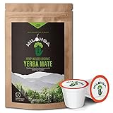 HEMP INFUSED ORGANIC YERBA MATE Cup Capsules compatible with Keurig® Machines - Green Tea & Coffee...