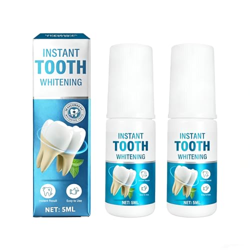 Instant Tooth Paint for Teeth Whitening Safe Gentle & Long-Lasting White Paint Kit Portable Quick Bright Smile Solution 2Pack