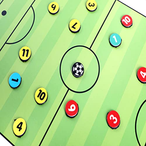 Wusteg Quadro de treinamento de futebol com 2 em 1 apagável a seco, kit de quadro magnético tático p