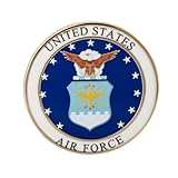 United States Air Force USAF White and Blue 1' Lapel Pin