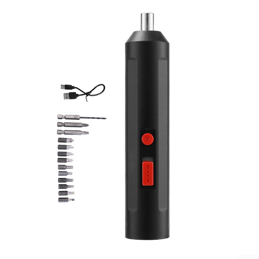3 6V Cordless Electric Screwdriver Lithium Battery Powered Hand Drill for DIY Home Improvement Furniture Assembly Black 15pcs