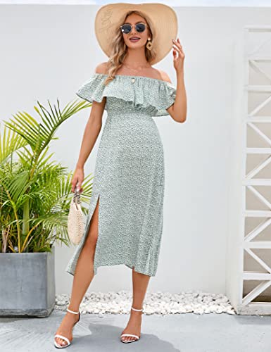 Image of Maternity Dress Women's Off Shoulder Split A Line Casual Maxi Dress Photography Dress for Babyshower