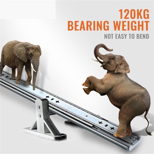 Guías para cajones industriales de 44 pulgadas con cerradura y rodamientos para 120 kg 5