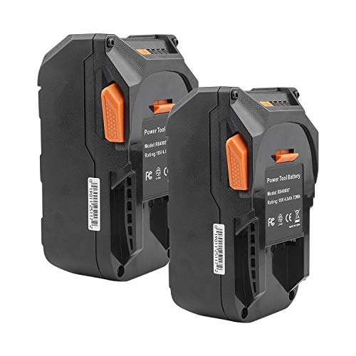 ARyee Li-Ion Replacement Battery for Ridgid R840087 R840085 R840083 High Capacity 18 Volt 4000mAh (2)
