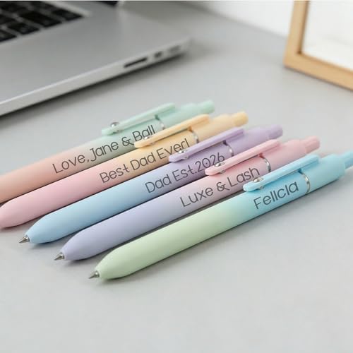 Set de 5 bolígrafos gel 0.5mm negro MoharWall personalizados miniatura 2