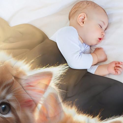 Couverture chat en flannel lavable 130x150 plaid doux canapé et lit - 4
