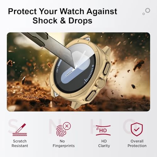 Image of Oboe Screen Protector PC Case 40mm Ultra Appearance Cover 'Compatible with' Samsung Galaxy Watch 7 40mm Watch (Champagne Gold) [Watch NOT Included]