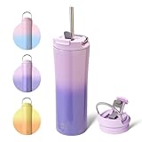 タンブラー 530ml 真空断熱 直飲み ストロー 持ち運び 持ち手付き おしゃれ アウトドア コーヒー ビール ふた付き 持ちやすい ピンク パープル BOTTLE BOTTLE