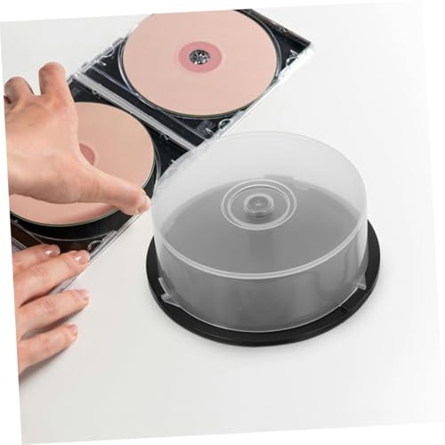GOOHOCHY 4 Sztuki Przezroczyste Pojemniki Do Przechowywania Płat Cd Dvd Organizer Dysków Uchwyt Do Płyt i Gier Prosty Design i Biura