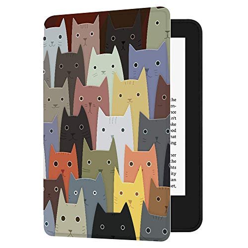 Huasiru Case for All-New Kindle (10th Gen - 2019 Release Only, Model NO J9G29R) Cover with Auto Wake/Sleep â€” Will not fit Kindle Paperwhite or Kindle Oasis, Cats