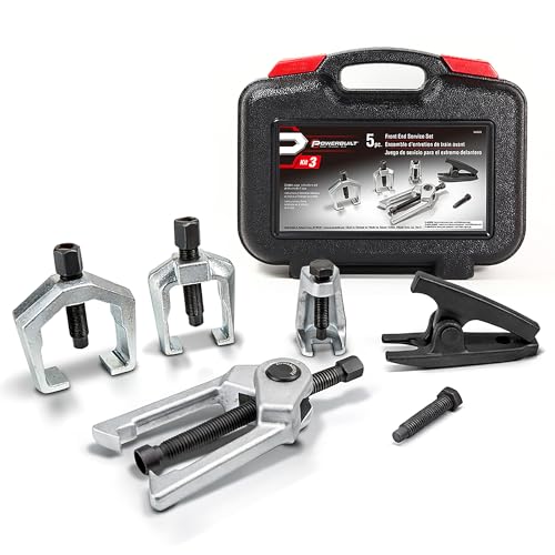 Powerbuilt Front End Vehicle Service Kit, Tie Rod End Puller, Car and Truck Ball Joint Remover, Pitman Arm Puller, 6 Piece - 648626 by Powerbuilt - Used condition - CA$105.10