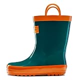 CasaMiel Toddler Rain Boots for Kids Unisex Kids Rain Boots for Girls and Boys, Handmade Natural Rub