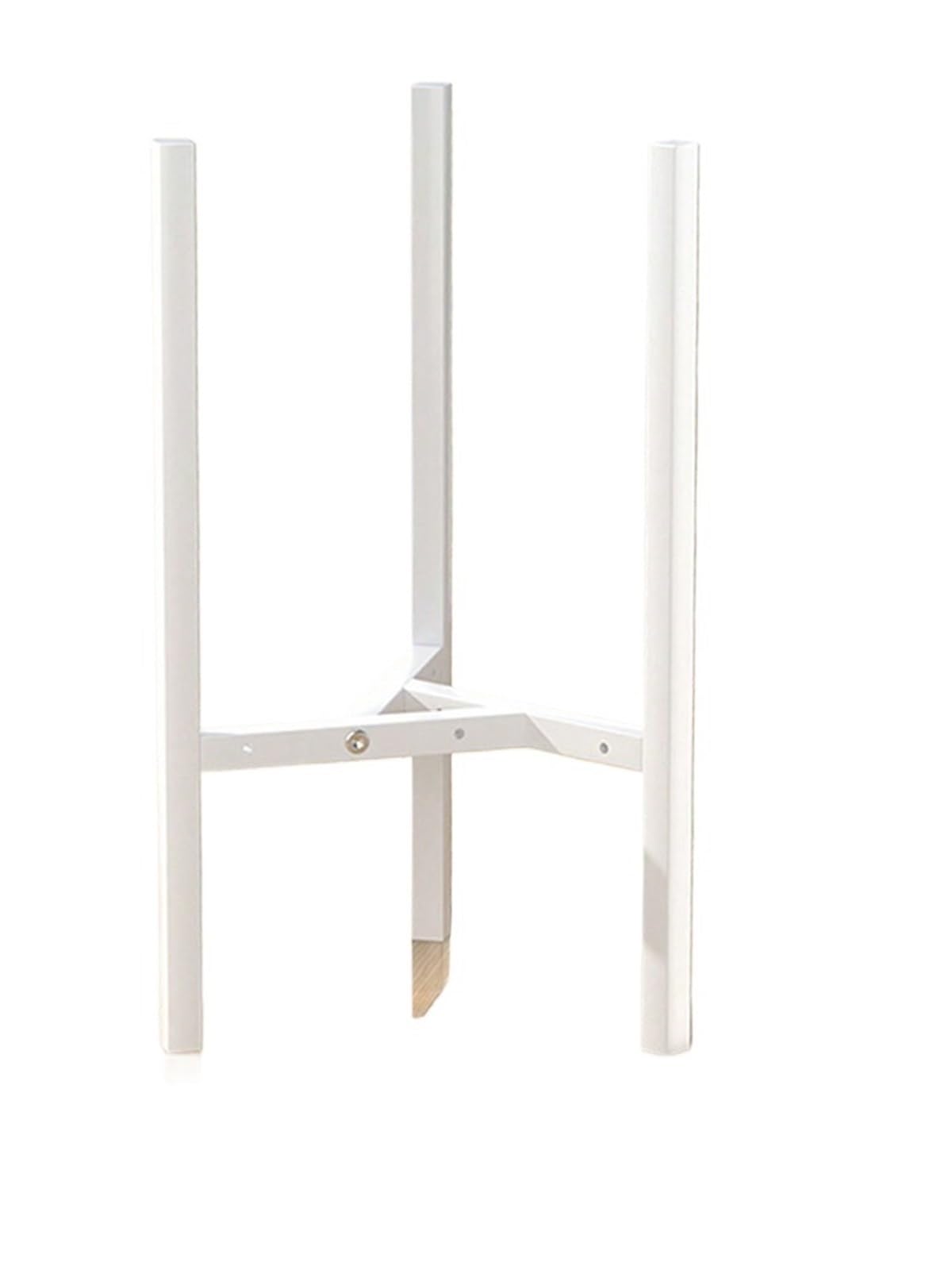 WEQYFDC Plant Stand Riser Adjustable Plant Stand Fits Pot Metal Planter Easy Assembly Expandable Shelves Furniture(White 50CM)