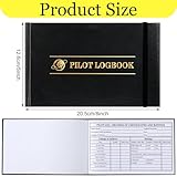 ReliThick 4 Pcs Pilot Logbook Black Hardcover Pilot Log Book Flight Log Book(Classic) - Image 2