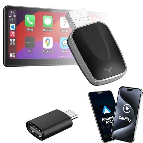 Image of 2-in-1 Wireless CarPlay & Auto Adapter | Converts Wired to Wireless | Plug & Play USB Dongle | Bluetooth 5.4 + Dual-Band Wi-Fi | Compatible with iPhone & Supported Vehicles