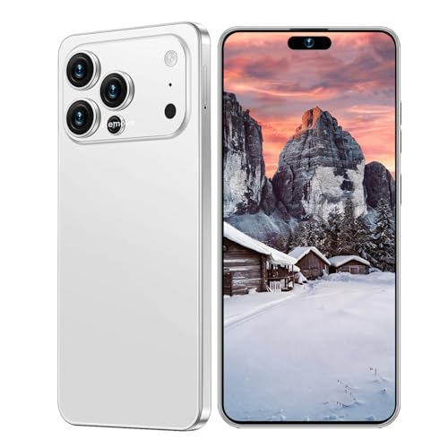 Image of Ecshock 17PM Unlocked Phone | Cell Phone Android 15.0 | 16+512GB Smartphone| 6.99 inch HD Display | Long Battery Life 7000mAh | 68+108MP Zoom Camera| Fingerprint Lock | with Dual SIM (White)