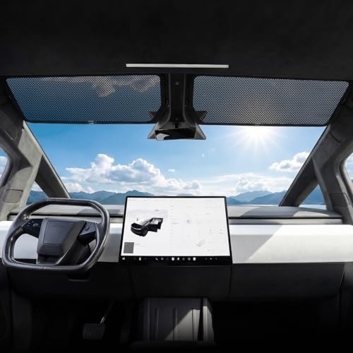 Cybertruck Sunshade Roof Heat-Insulating UV-Protective Nano-Reflective Interior Accessories for Tesla Cybertruck 2026(Mesh style)