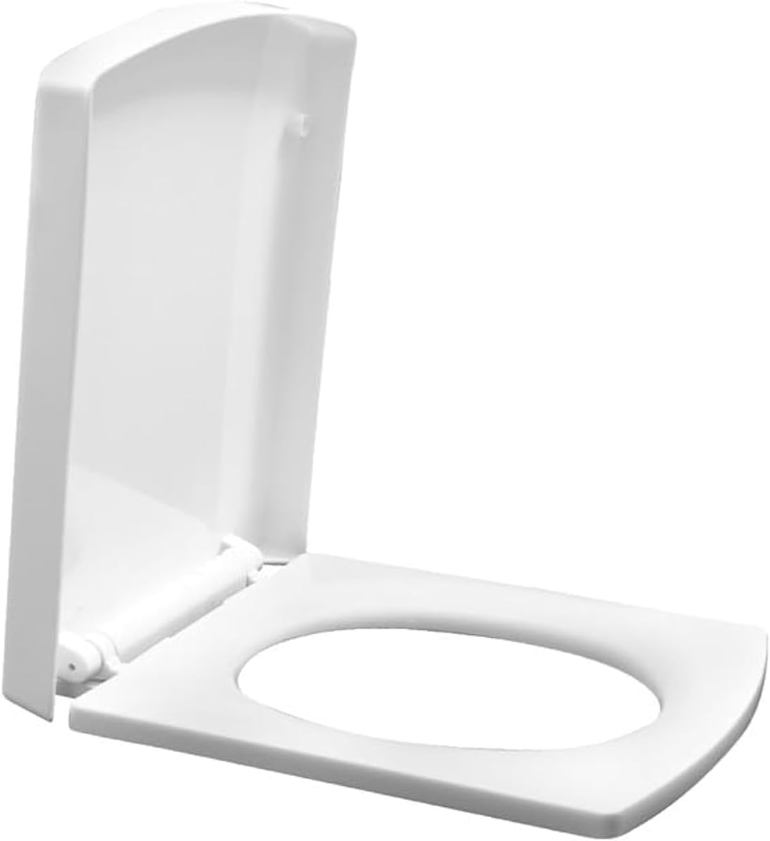 - TAXAN Plastic Toilet Seat Cover with Soft Closer Mechanism- Square Commode Seat Cover – with Sleek Design & Easy Installation with Installation Kit (44cm x 35cm, White)