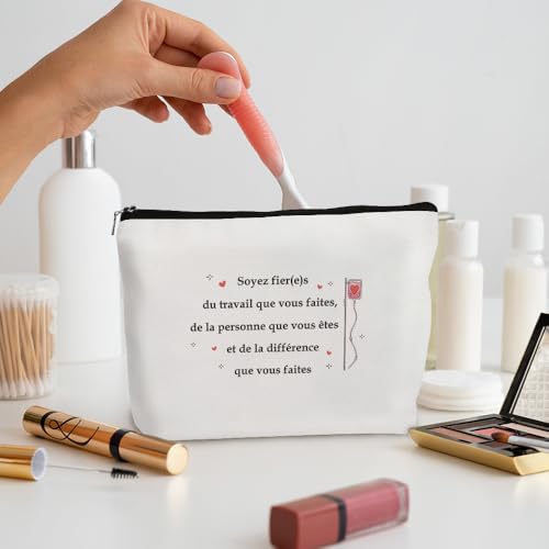 WRNZL Cadeau Infirmiere Accessoires Cadeau pour Etudiant Medecine Infirmière Medecin Etudiant Infirmier Noel Anniversaire Paques Halloween Retraite Merci Cadeaux Idee Original Utile Trousse Maquillage – vue 7