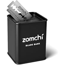 Zomchi Razor Blade Bank for Safety Razor Blade Storagement, Used Double Edge Safety Razor Blade Disposal Case Black
