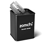 ZOMCHI Razor Blade Bank for Safety Razor Blade Storagement, Used Double Edge Safety Razor Blade Disposal Container,Black